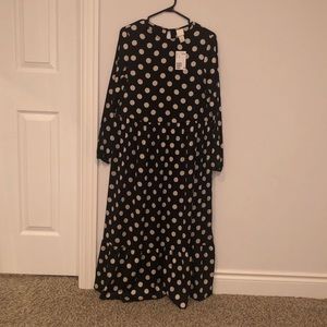 H&M Black and White Polka Dots Maxi dress